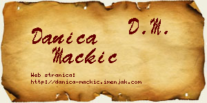 Danica Mačkić vizit kartica